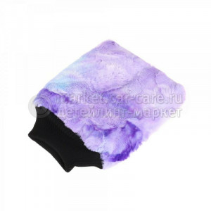 Рукавица для мойки кузова плюшевая особомягкая, Пурпурная PURESTAR Color-pop wash mitt, 20x25cm