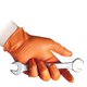 Reflexx Сверхпрочные резиновые перчатки, нитриловые, оранж, Reflexx N85-XL. 8,4 гр. Толщина 0,2 мм.
