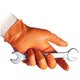 Reflexx Сверхпрочные резиновые перчатки, нитриловые, оранж, Reflexx N85-M. 8,4 гр. Толщина 0,2 мм.