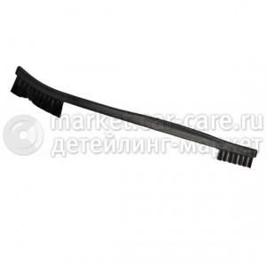 Мини щетка двухсторонняя жесткая, черная щетина LERATON DOUBLE SIDE HARD MINI BRUSH BR16