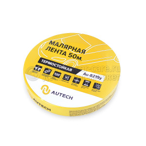 Маскирующая термостойкая лента AuTech 19мм x 50м 120 градусов (жёлтый) 