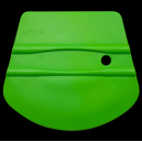 Ракель-выгонка Uzlex с закруглённым краем, зелёный, мягкий (95х85мм)