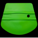 Uzlex Ракель-выгонка с закруглённым краем, зелёный, мягкий (95х85мм)