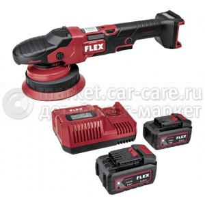 Аккумуляторная эксцентриковая полировальная машина со свободным ходом FLEX XFE 15 150 18-EC Set 