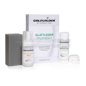 Набор COLOURLOCK для очищения и защиты натуральной кожи COLOURLOCK Glattleder Pflegeset mit Leder Protector 
