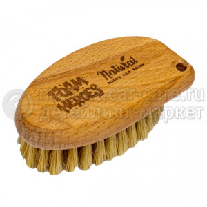 Foam Heroes Щетка для очистки кожи Natural Boar's Hair Brush, 10.2x5.5см 