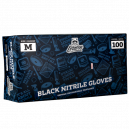 Перчатки нитриловые, черные LERATON, M 100шт