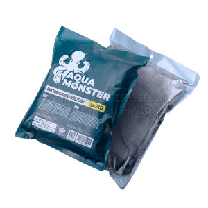 AQUA MONSTER Микрофибровое полотенце 60*90 см, чёрное, 1000гр/м2 для сушки авто 