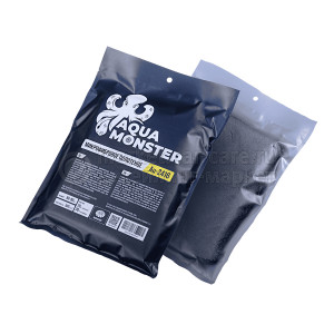 AQUA MONSTER Микрофибровое полотенце 50*80 см, чёрное, 600гр/м2 для сушки авто 