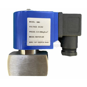 Электромагнитный клапан 0-200 Bar,1/4, нормально закрытый, нерж, 24V