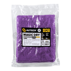 Микрофибровое полотенце для сушки авто AuTech MAGIC DRY 50*80 см, ПУРПУРНОЕ, 600гр/м2 