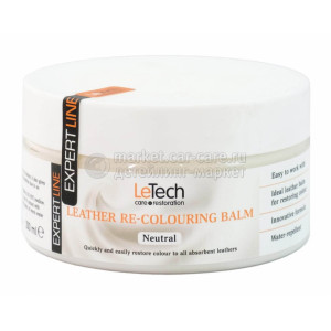 Бальзам LeTech Expert Line для восстановления цвета кожи (Leather Re-Colouring Balm) бесцветный, 200мл