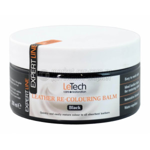 Бальзам LeTech Expert Line для восстановления цвета кожи (Leather Re-Colouring Balm) Black (черный), 200мл
