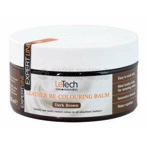 Бальзам LeTech Expert Line для восстановления цвета кожи (Leather Re-Colouring Balm) Dark Brown (темно-коричневый), 200мл