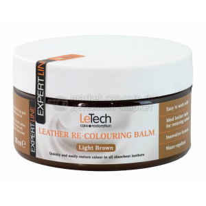 Бальзам LeTech Expert Line для восстановления цвета кожи (Leather Re-Colouring Balm) Light Brown (светло-коричневый), 200мл