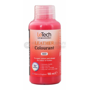 Краска для кожи LeTech Leather COLOURANT EXPERT LINE Red (Красный), 100 мл 