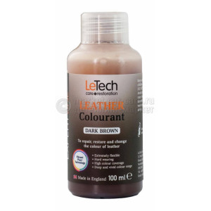 Краска для кожи leather colourant LeTech EXPERT LINE, Dark Brown 100 ml