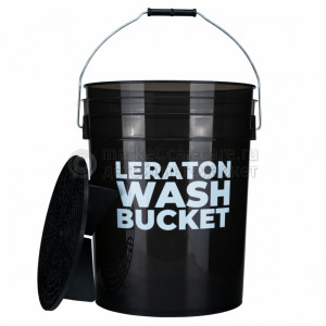 Прозрачное ведро для мойки автомобилей с сепаратором (черное) 20 л CARWASH LERATON DETAILING BUCKET WBB