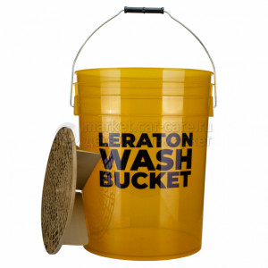 Прозрачное ведро для мойки автомобилей с сепаратором (желтое) 20 л CARWASH LERATON DETAILING BUCKET WBY