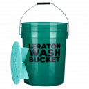 Прозрачное ведро для мойки автомобилей с сепаратором (зеленое) 20 л CARWASH LERATON DETAILING BUCKET WBT