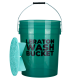 Прозрачное ведро для мойки автомобилей с сепаратором (зеленое) 20 л CARWASH LERATON DETAILING BUCKET WBT