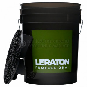 Ведро для мойки автомобилей с сепаратором LERATON PROFESSIONAL (чёрное) 20 л