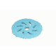 Микрофибровый грубый полировальный диск RUPES голубой 80/100мм