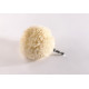 Меховой полировальний шар Brayt из 100% натуральной шерсти белый 80мм