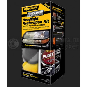 Набор для полировки фар Meguiar’s Heavy Duty Headlight Restoration Kit 