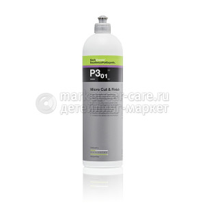 Антиголограммная финишная абразивная паста с воском карнауба Koch Chemie Micro Cut & Finish P3.01.1л