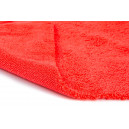 Полотенце микрофибровое двухстороннее 40x40 с УЗ обрезкой, 400 гм2 (красное)