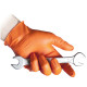 Сверхпрочные резиновые перчатки, нитриловые, оранж, Reflexx N85-L. 8,4 гр. Толщина 0,2 мм.